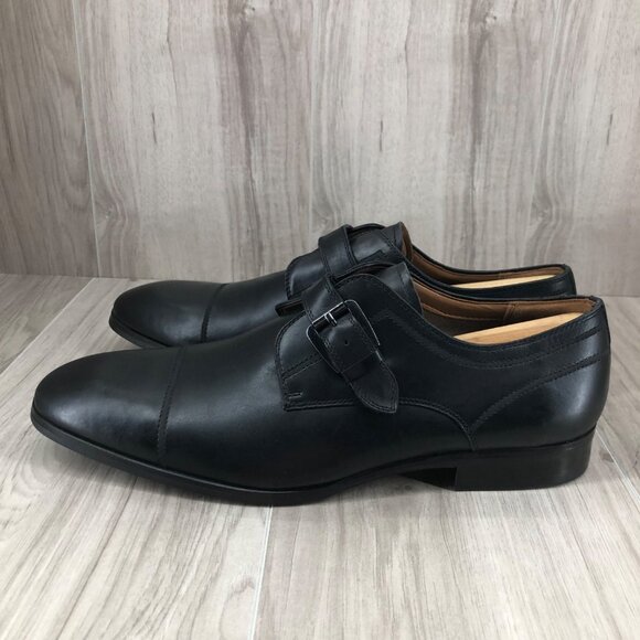 Steve Madden Shoes Mens 10.5 Covet Black Leather Buckle Strap Oxfords main image 10